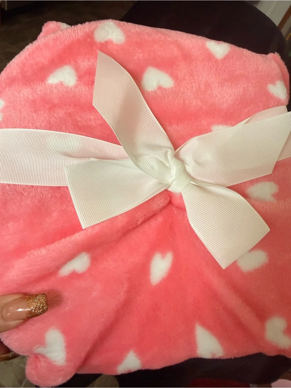 Plush Rainbow Unicorn Kids Neck Pillow with Pink Heart Throw Travel set.